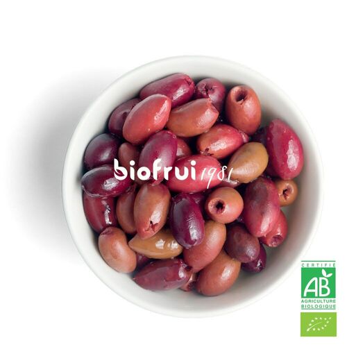 Olive Kalamon noire Bio de Kalamata dénoyautée en saumure traditionnelle | Bidon vrac 2 kg
