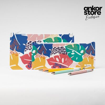 REWILD JUNGLE Tyvek® XL pencil case with zipper