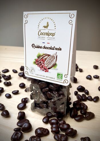 Raisins enrobés de chocolat noir 1