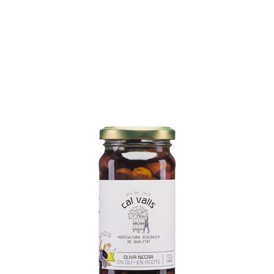 Black Olives in Organic Olive Oil 215g