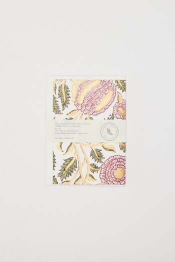 Carte de vœux imprimée à la main - Marigold Glitz Blush 2