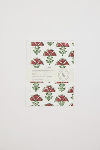 Carte de vœux imprimée à la main - Thistle Scarlet 2
