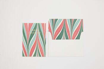 Carte de vœux marbrée à la main - Candy Stripes Merry Christmas Festive Mix 3
