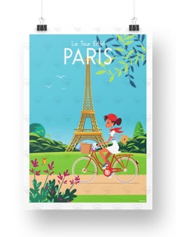Affiche Paris - Tour-Eiffel Delerue