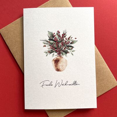 Sustainable Christmas card made from grapes