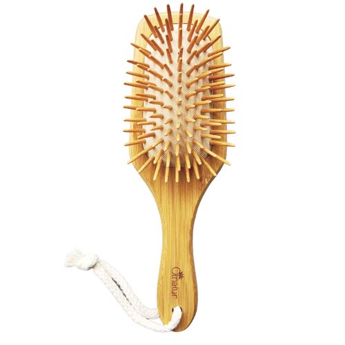 Premium Bamboo Hair Brush, Hair Detangler,  Scalp Massager, Bamboo Hair Brush with Long Pins