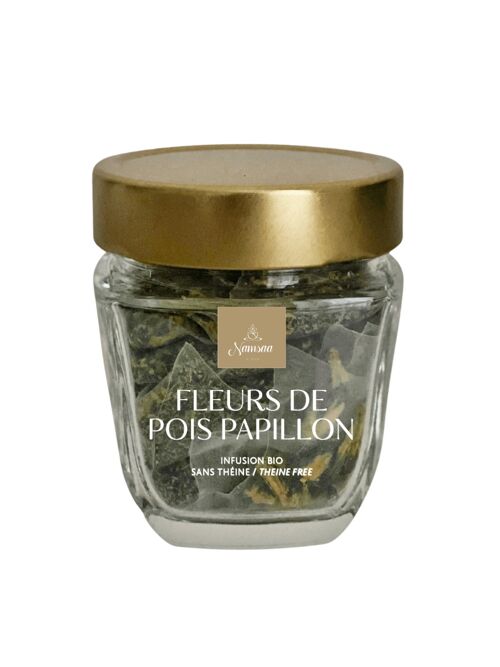 Fleurs de pois papillon bio - infusion relaxante (bocal en verre)