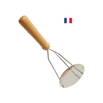 Pilon presse purée en bois de hêtre français