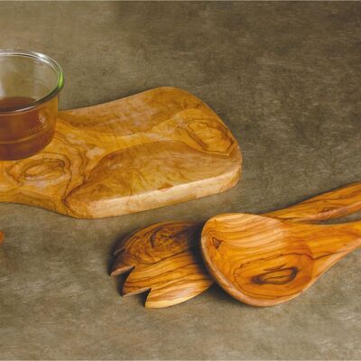 Salad servers in olive wood 26 cm