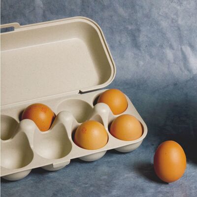 Caja de 10 huevos transportable - beige