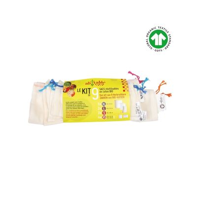 Organic cotton bulk bags - Assortment of 9 bags