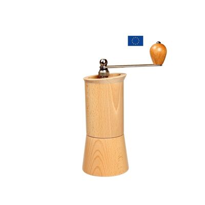 Manual wooden coffee grinder