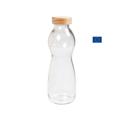 Gourde en verre bouchon bois 50 cl