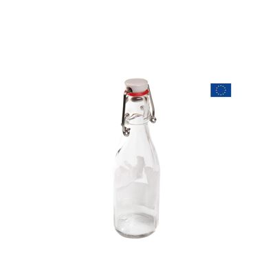 Botella de vidrio pinta - tapón de porcelana 20 cl