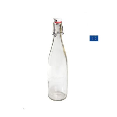 Chopine glass bottle - porcelain cap 50 cl