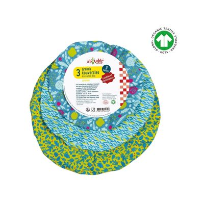 Charlotte alimentari
Copripiatti in cotone biologico - Gamma "Orchard" - Set di 3 Ø20, 25, 30 cm