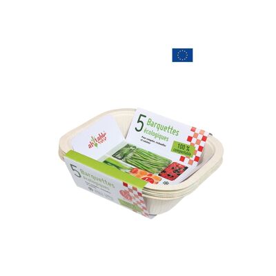 Barquettes compostables écologiques 0.6 L - Lot 5