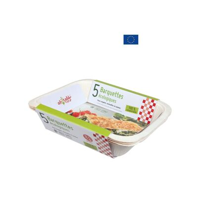 Eco-friendly compostable trays 1.5 L - Pack of 5