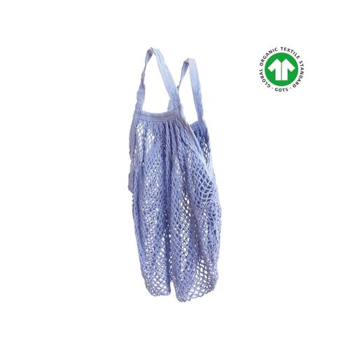 Sac filet à provisions coton bio - lilas