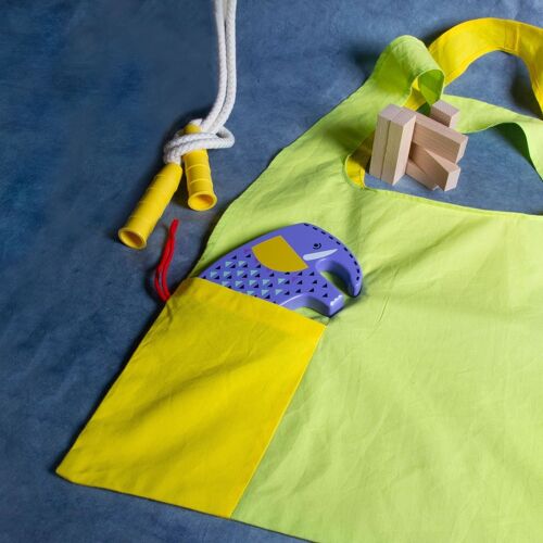 Sac pliable coton bio - jaune