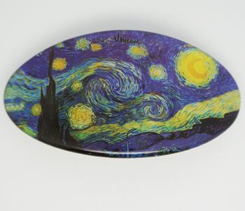 Barrette 8 cm qualité supérieure, Iriss Vincent van Gogh, pince made in France 1