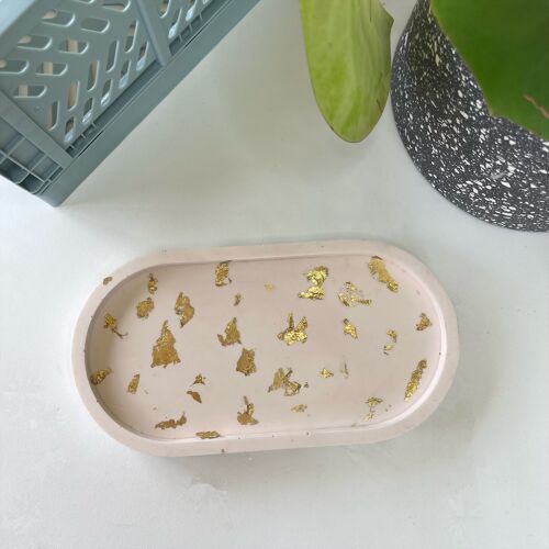 Terrazzo Trinket Tray - PINK & GOLD