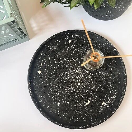 Large Terrazzo Tray - Black & White