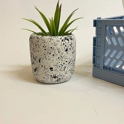 Terrazzo Pot - White & Black