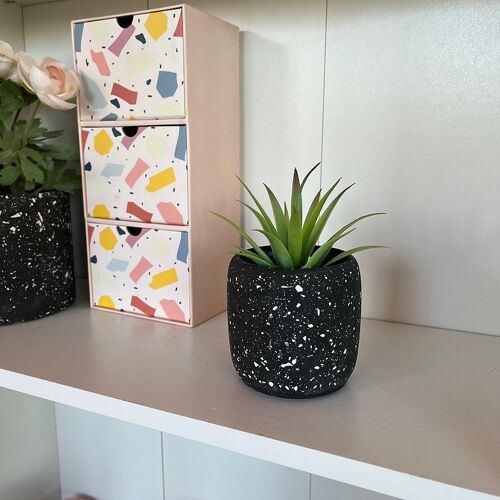 Terrazzo Pot - Black & White