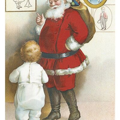 Carte postale Père Noël bébé