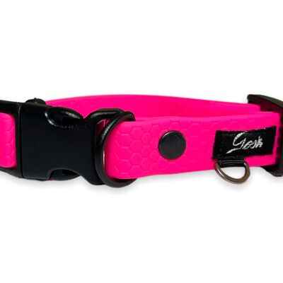 Collier Click - rose fluo - t2