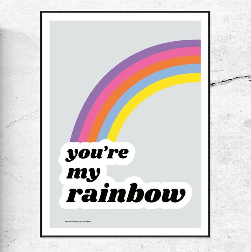 SEI IL MIO ARCOBALENO; STAMPA/POSTER ARCOBALENO - 30x40cm