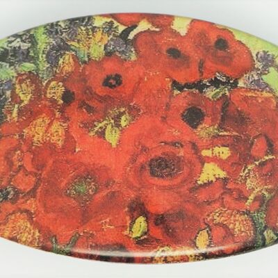 Barrette 8 cm qualité supérieure, Iriss Vincent van Gogh, pince made in France
