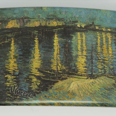 Barrette 8 cm qualité supérieure, Iriss Vincent van Gogh, pince made in France