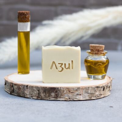 Azemmur - Jabón SAF con aceite de oliva para pieles sensibles - 1 jabón - 100g