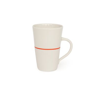 AmbitTall Mug - White / Rust Orange Line
