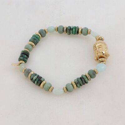 Bracelet Karmiel - Doré Turquoise Africaine