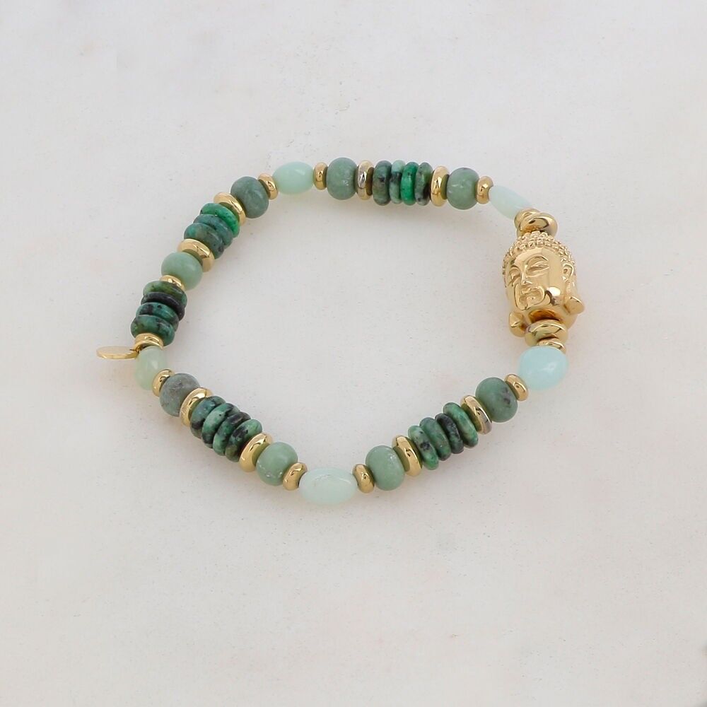 Karmiel Armband - Goldener afrikanischer Türkis