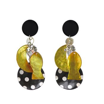 Boucles Pois'son Lune de Nuit en Nacre 3