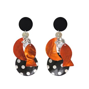 Boucles Pois'son Lune de Nuit en Nacre 4