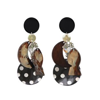 Boucles Pois'son Lune de Nuit en Nacre 5