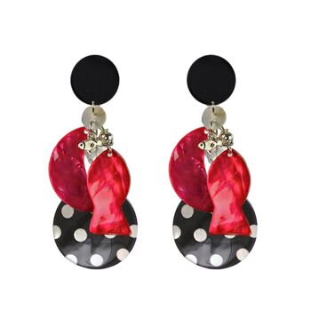 Boucles Pois'son Lune de Nuit en Nacre 6