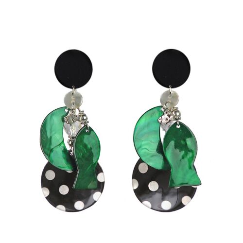 Boucles Pois'son Lune de Nuit en Nacre