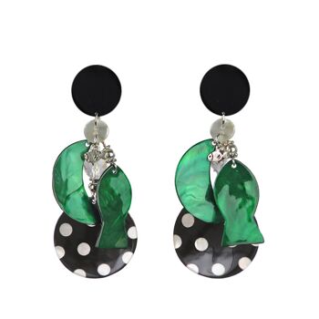 Boucles Pois'son Lune de Nuit en Nacre 1