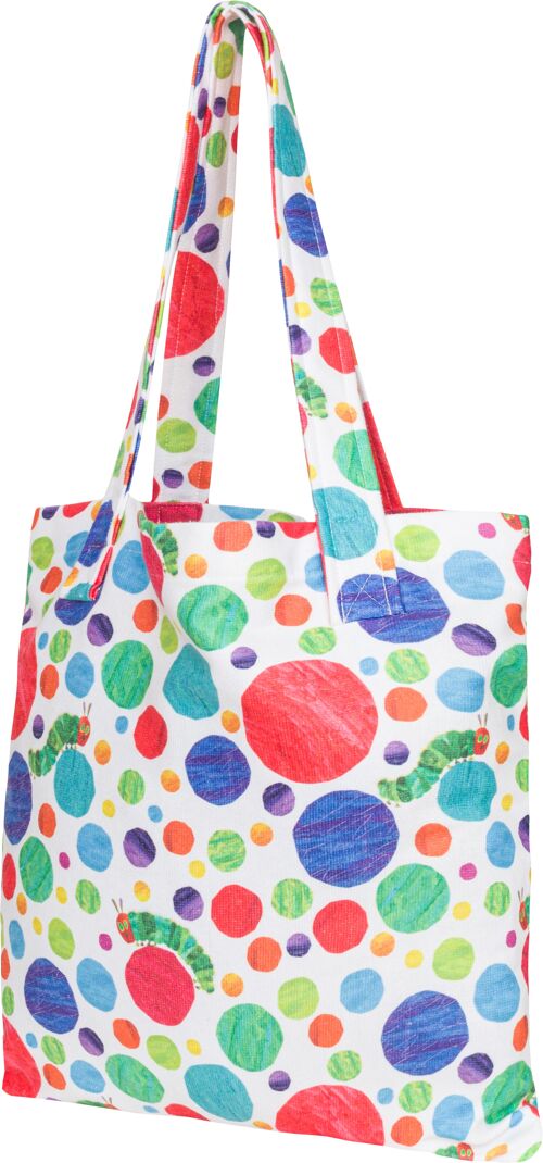 Tote Bag Raupe Nimmersatt | Shopper aus Frottee | Größe 40 x 38 cm