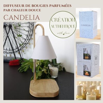 Diffusore di Calore Soft - Candelia - Bruciatore Elettrico per Candela Profumata - Dimmer Integrato - Decorazione e Idea Regalo