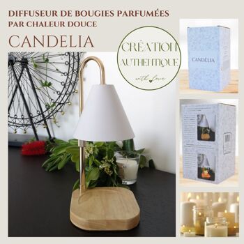 Diffuseur par Chaleur Douce – Candelia – Brûleur Electrique pour Bougie Parfumée – Variateur Intégré – Idée Déco et Cadeau 1