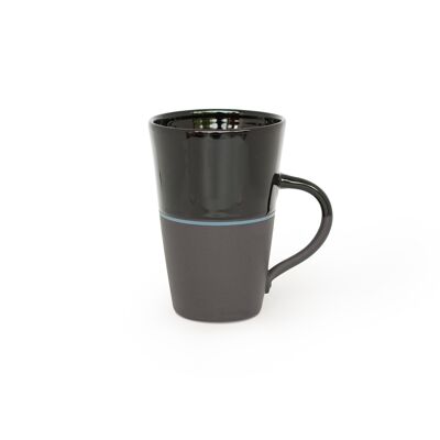 Ambit Tall Mug - Black / French Blue Line