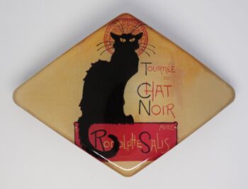 Barrette 8 cm qualité supérieure, affiche chat noir, made in France clip 1