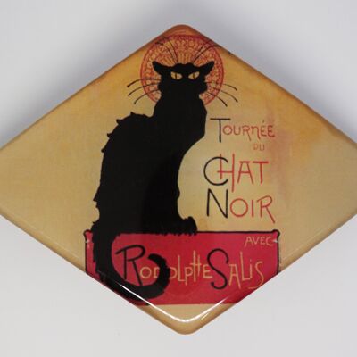 Pasador 8 cm calidad superior, afiche gato negro, hecho en Francia clip